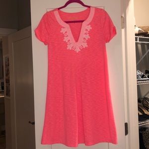 Lilly Pulitzer Coral-Pink T-Shirt Dress WORN ONCE